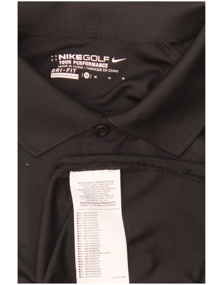 Polo grafica Nike da uomo Dri Fit grafica media nera in poliestere