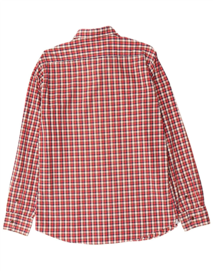 Camicia da uomo in flanella di Massimo Dutti a quadri rossi medi