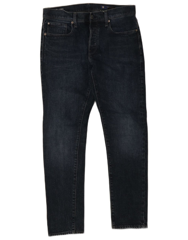 Jeans slim da uomo G-Star 3301 W33 L32 cotone blu navy