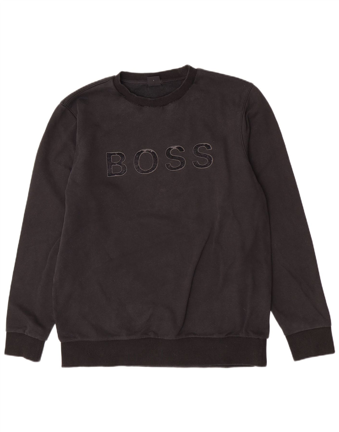 Felpa da uomo con vestibilità regolare grafica Hugo Boss, grande cotone nero