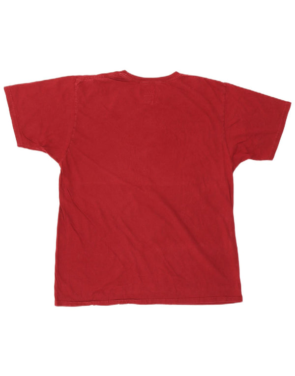 T-shirt grafica da uomo ADIDAS Top XL in cotone rosso