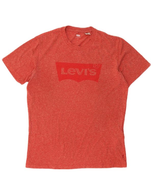 T-shirt grafica da uomo Levi's Top in cotone rosso medio