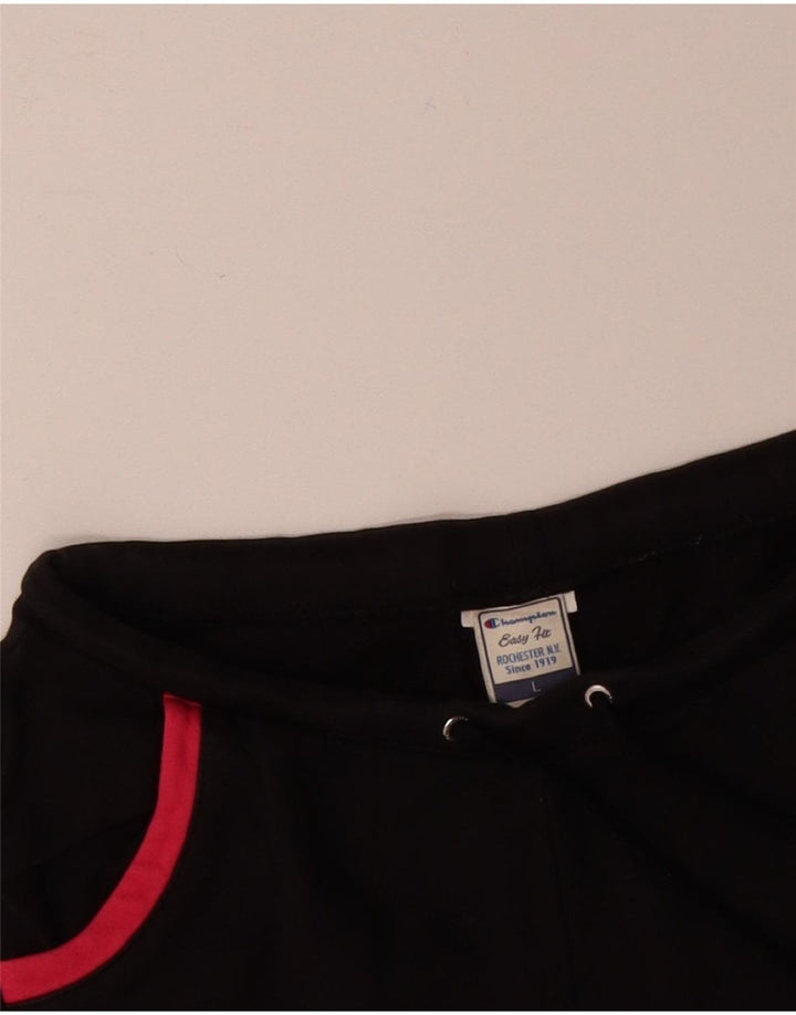 CHAMPION Womens Easy Fit Tracksuit Trousers UK 14 Large  Black