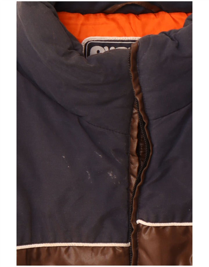 Gilet imbottito da uomo PUFFA UK 44 2XL Poliestere color block marrone