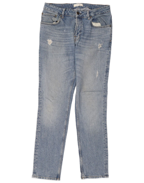 Jeans slim invecchiati da uomo Reiss W32 L30 cotone blu