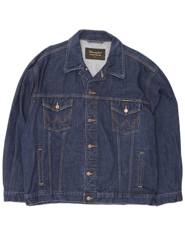 Giacca di jeans da uomo Wrangler UK 44 2XL Cotone blu