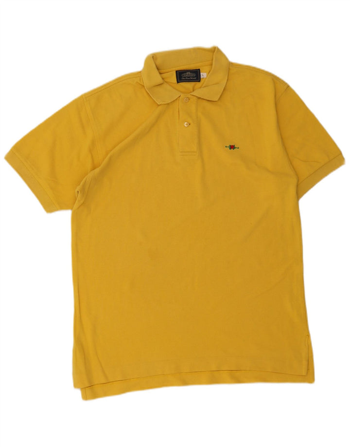Polo da uomo Charro grande in cotone giallo
