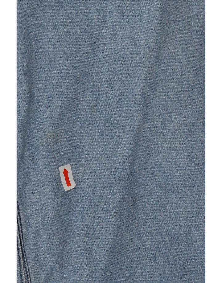 CARRERA Camicia in denim da uomo a manica corta taglia 43/44 XL Cotone blu