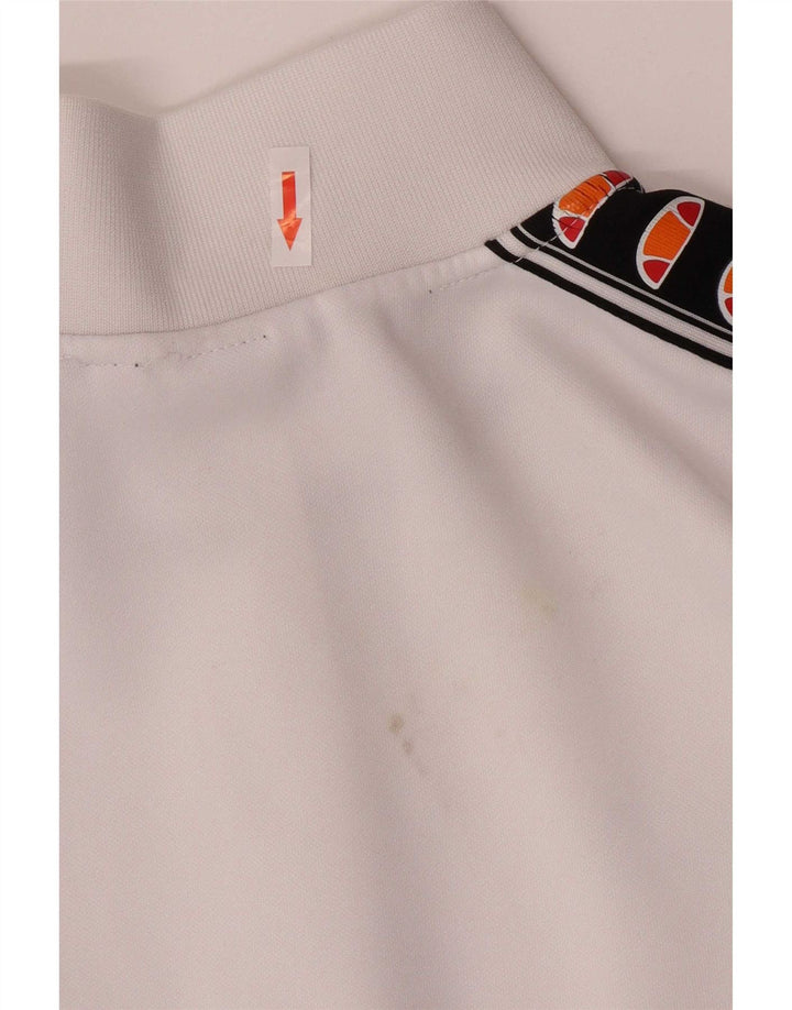 Giacca da ginnastica da uomo Ellesse piccola sportiva in poliestere bianco