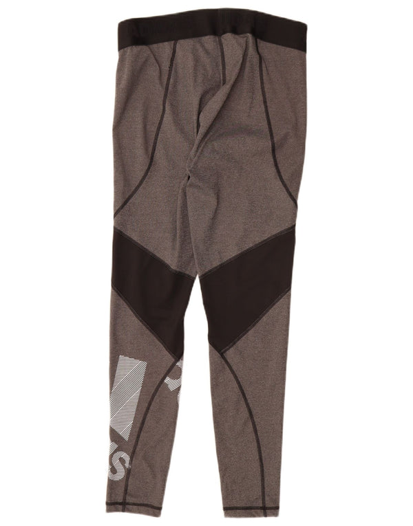 Leggings grafici da donna Adidas UK 12/14 Poliestere color block grigio medio