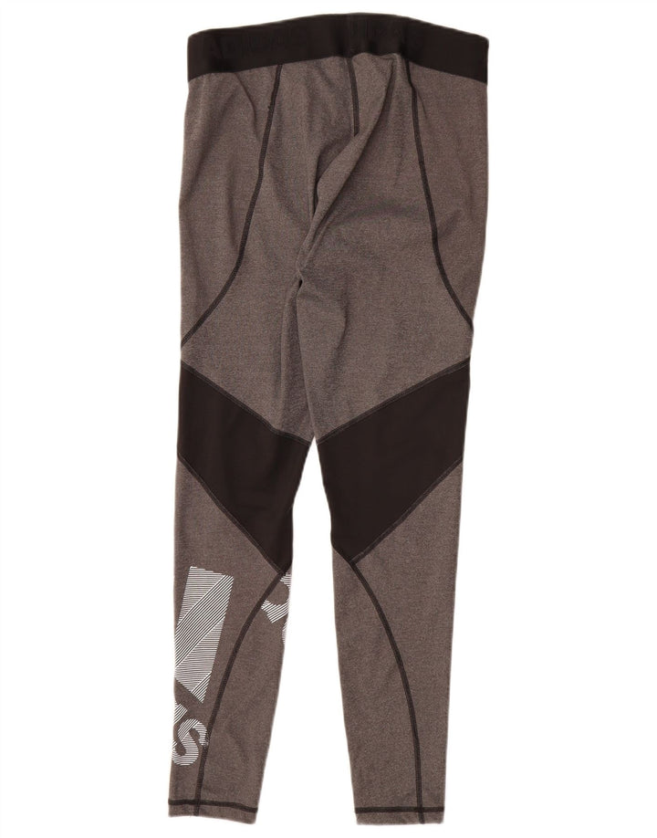 Leggings grafici da donna Adidas UK 12/14 Poliestere color block grigio medio