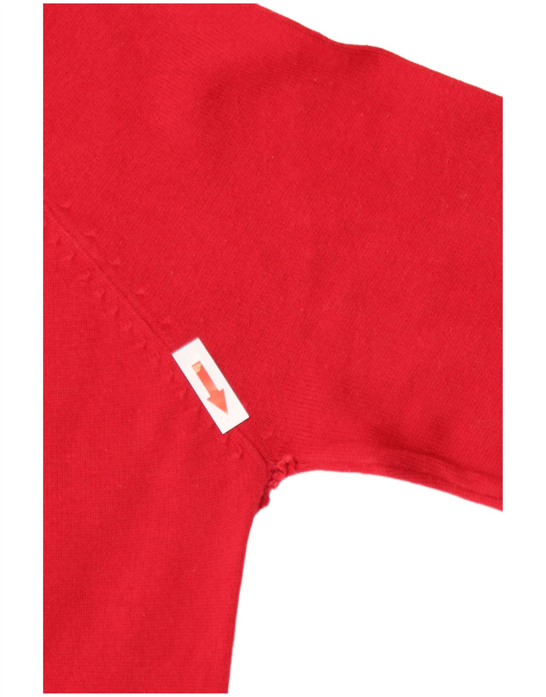 Maglione maglione con scollo a V da donna Zara UK 12 cotone rosso medio