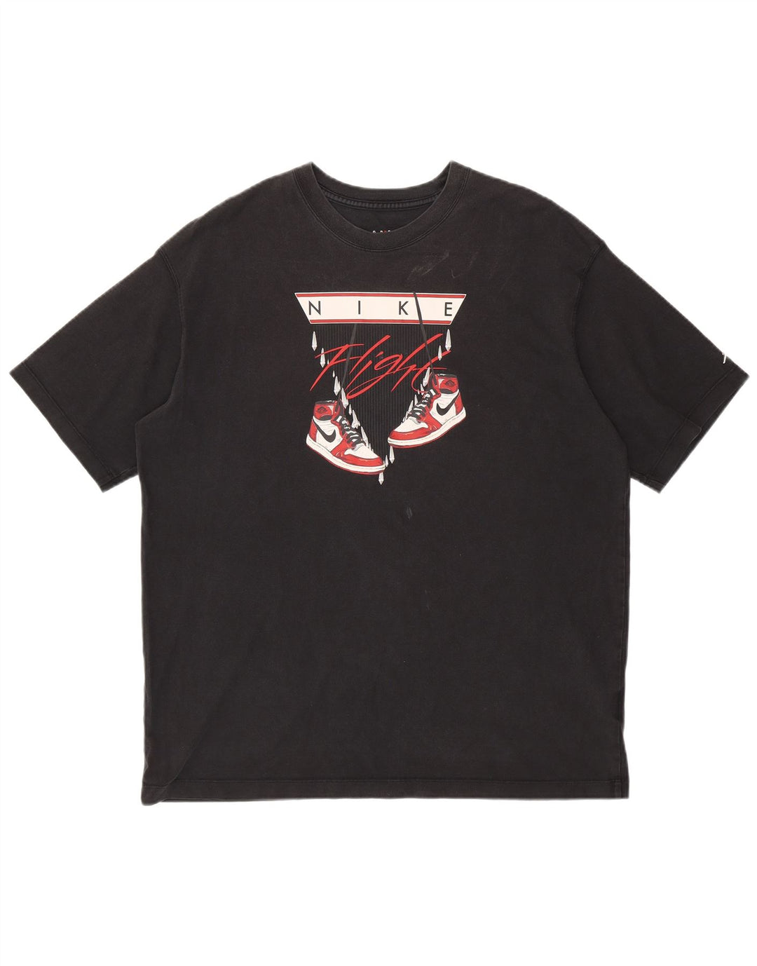 JORDAN T-shirt grafica oversize da uomo XL XL in cotone nero