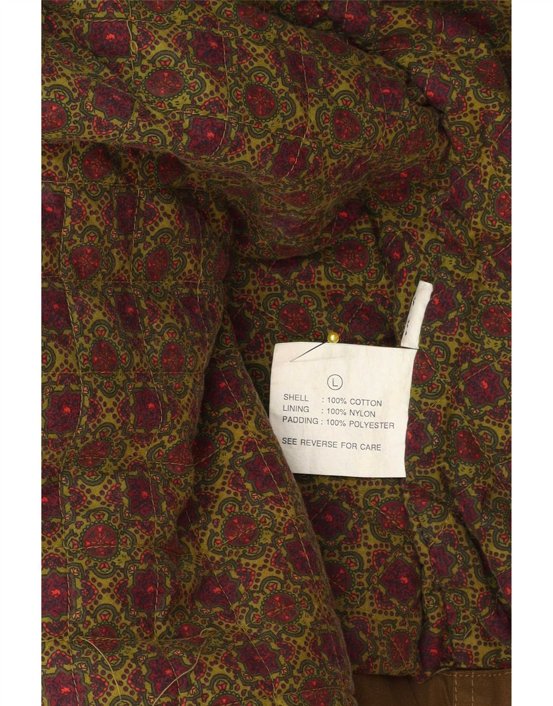 Giacca utilitaria vintage da uomo UK 40 grande cotone marrone