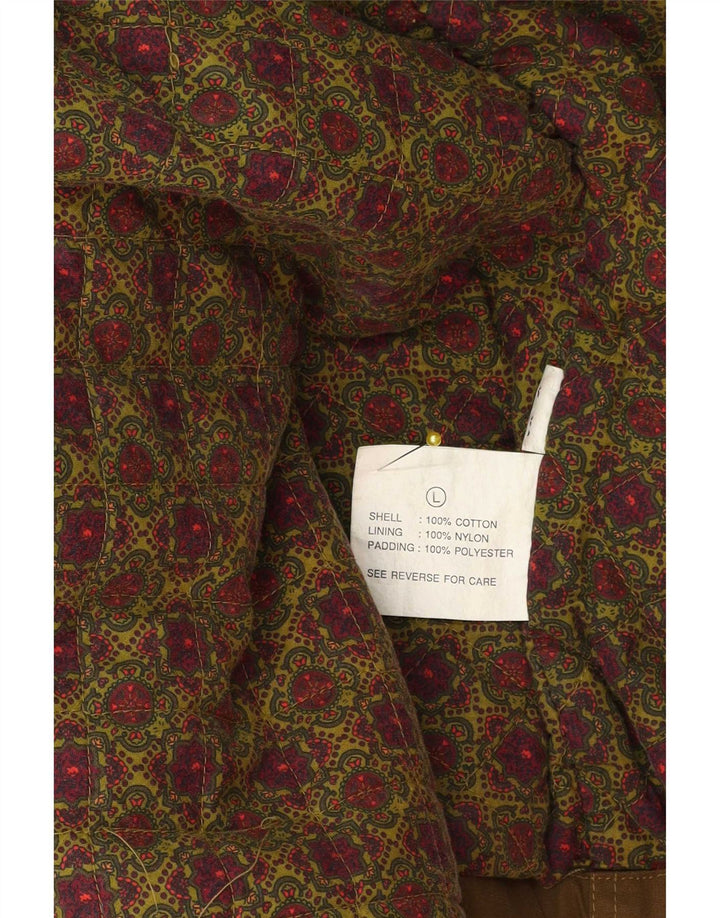 Giacca utilitaria vintage da uomo UK 40 grande cotone marrone