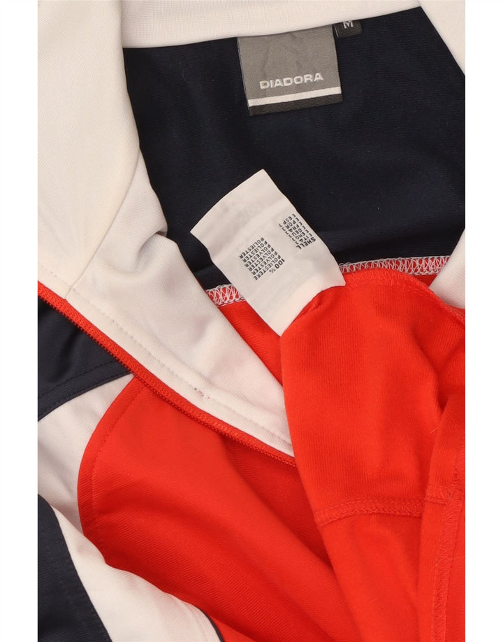 DIADORA Giacca da tuta da uomo Top Jacket Rosso Medio Colourblock Poliestere