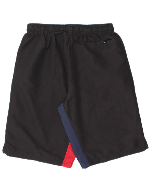 Pantaloncini sportivi da uomo Macron Small in poliestere color block nero