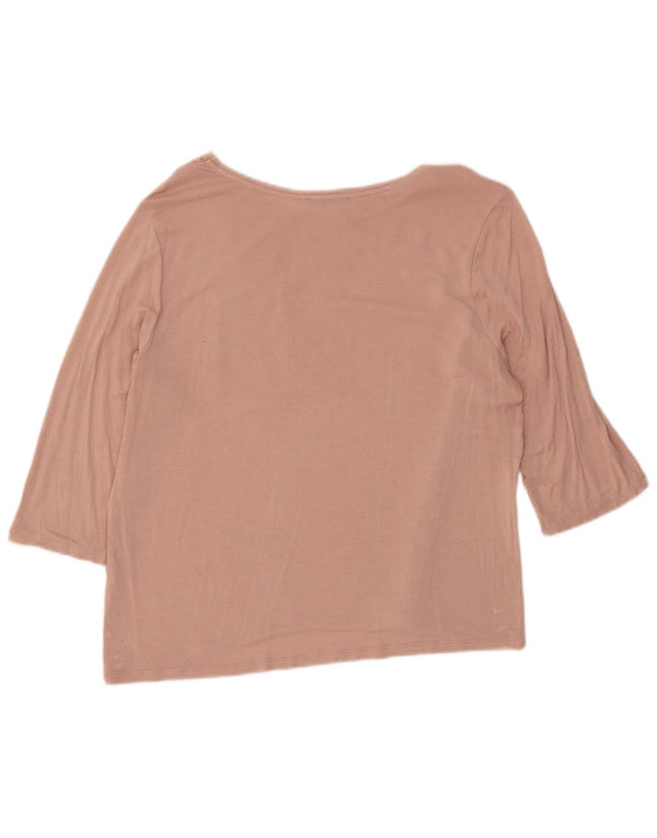 Top Zara con maniche a 3/4 da donna UK 16 Large Rosa