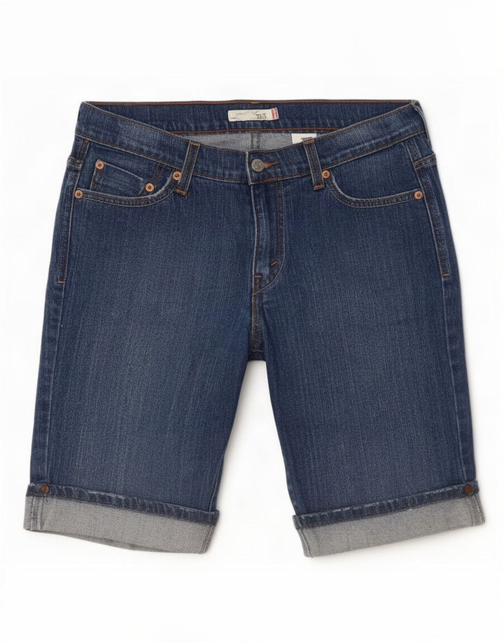 Pantaloncini di jeans Levi's 515 da donna US 8 medi W30 cotone blu