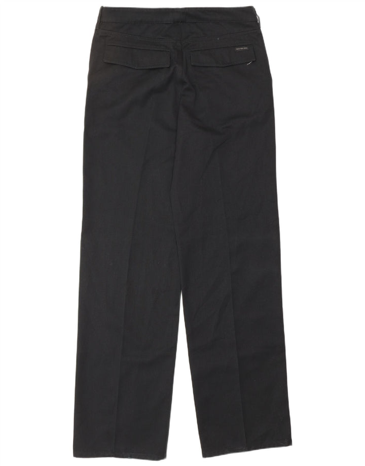 CALVIN KLEIN Pantaloni da abito dritti da uomo W30 L34 Neri