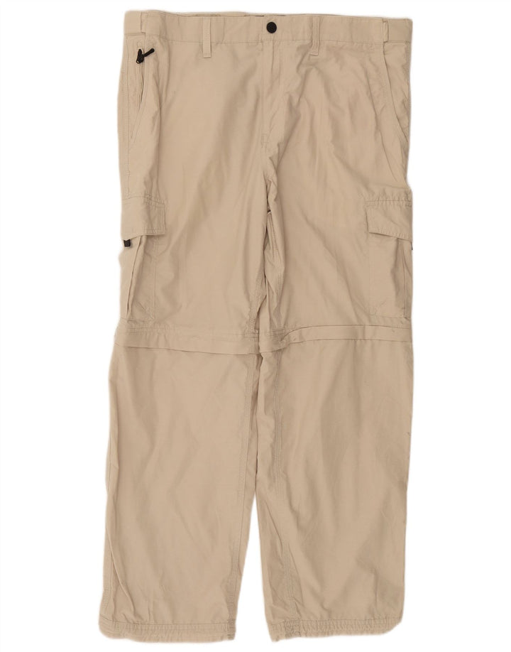Pantaloni cargo dritti da uomo Marks & Spencer W36 L29 cotone beige