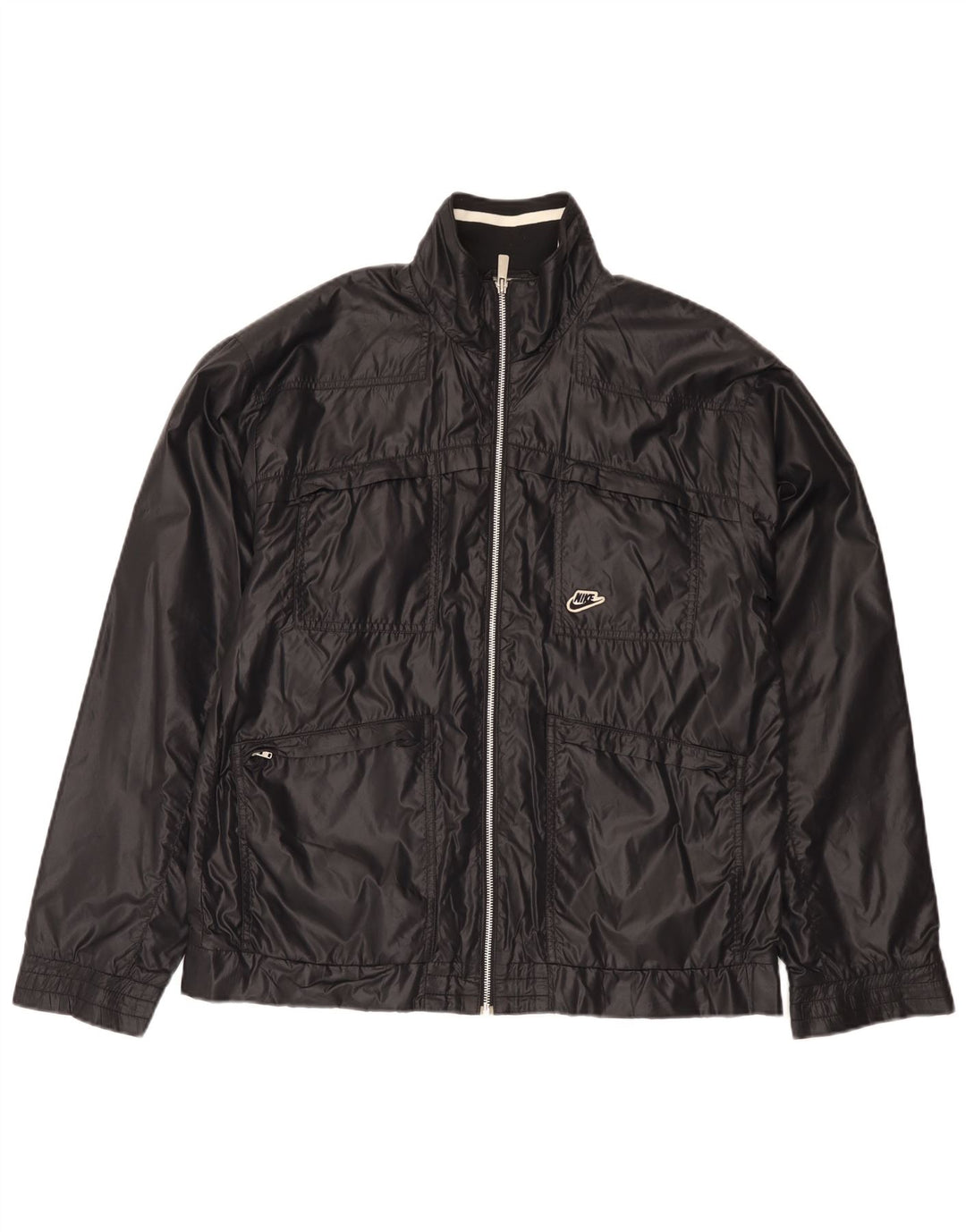 Giacca da ginnastica da uomo Nike, giacca grande, in nylon nero