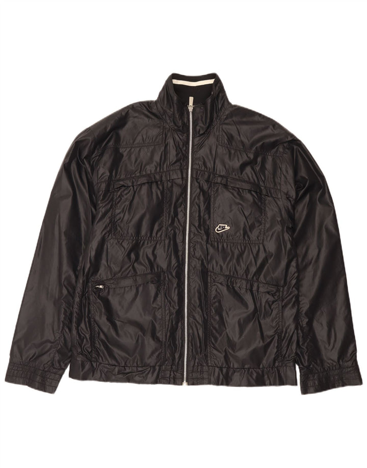 Giacca da ginnastica da uomo Nike, giacca grande, in nylon nero