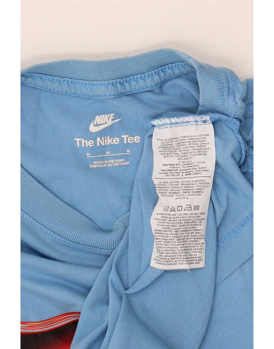 T-shirt grafica da uomo Nike Top in cotone blu medio