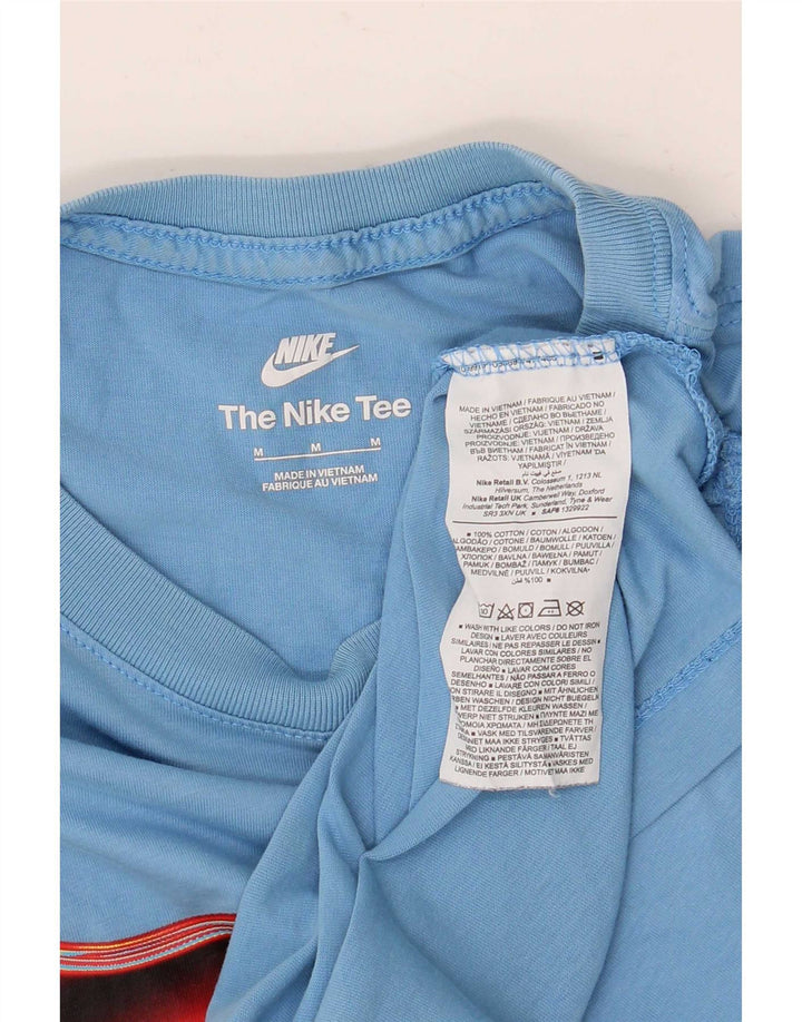 T-shirt grafica da uomo Nike Top in cotone blu medio