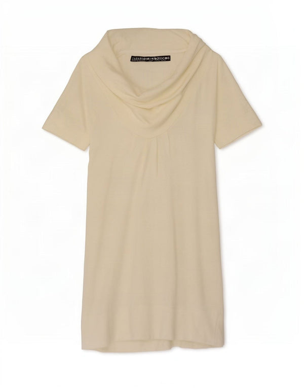 Abito a trapezio da donna Zara UK 14 grande bianco sporco