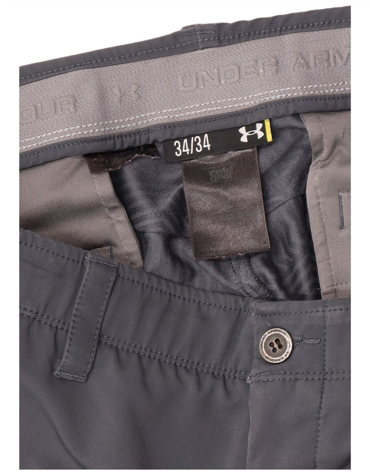 Pantaloni chino regolari da uomo Under Armour W34 L34 poliestere grigio