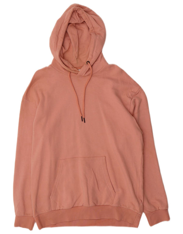 Felpa con cappuccio da uomo Zara grande in cotone rosa