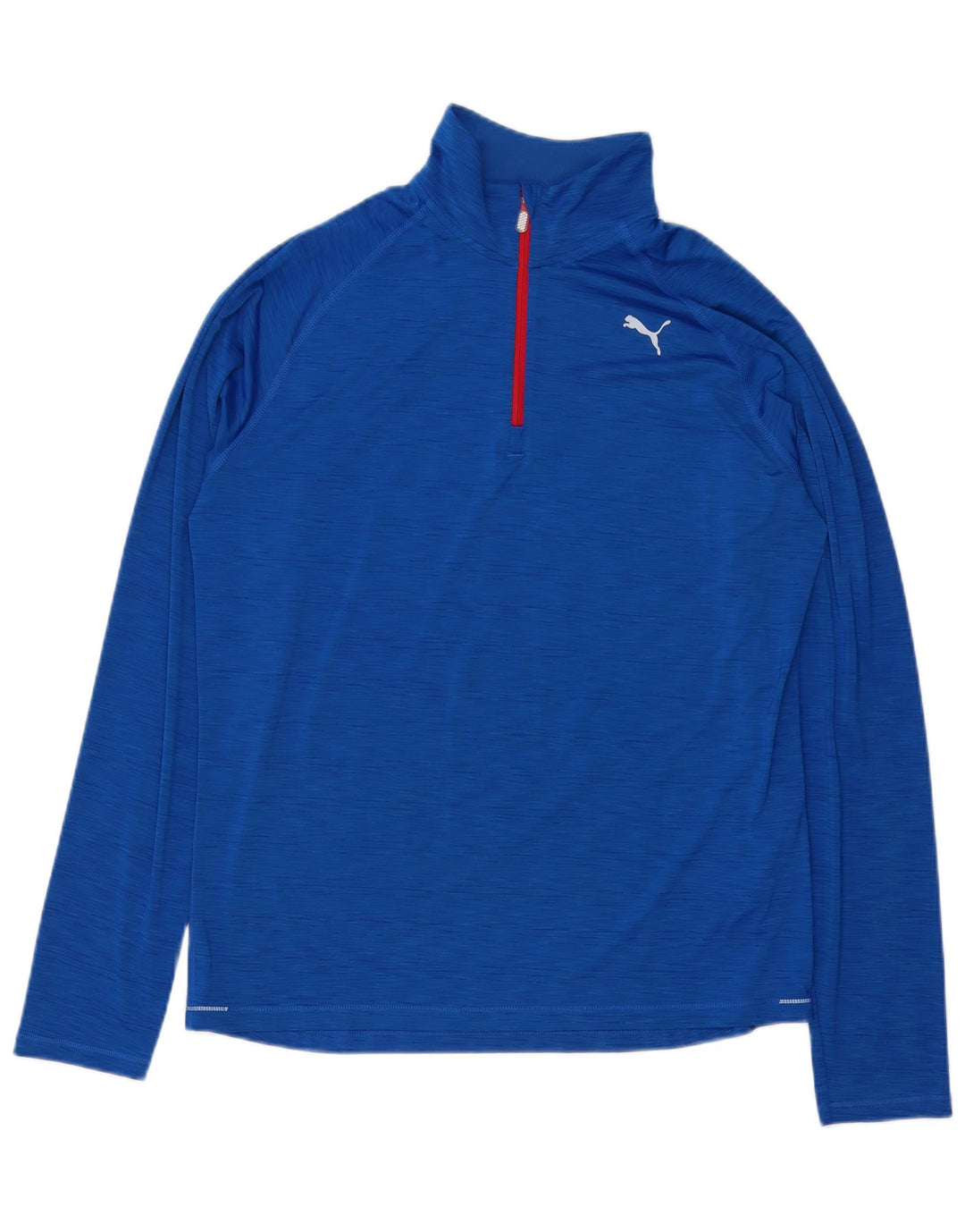 Maglia Puma da uomo con zip e collo a maniche lunghe, grande, in poliestere chiazzato blu