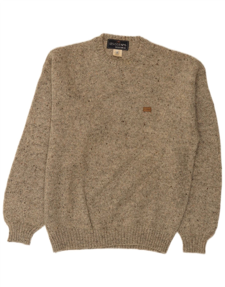 Maglione maglione girocollo da uomo Les Copains IT 50 Lana screziata grigio medio