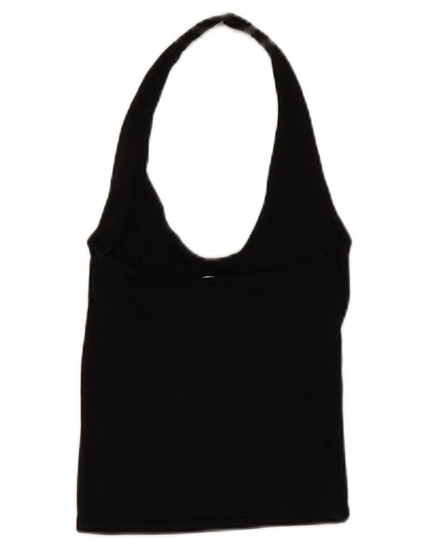 Top corto da donna Zara UK 12 cotone nero medio