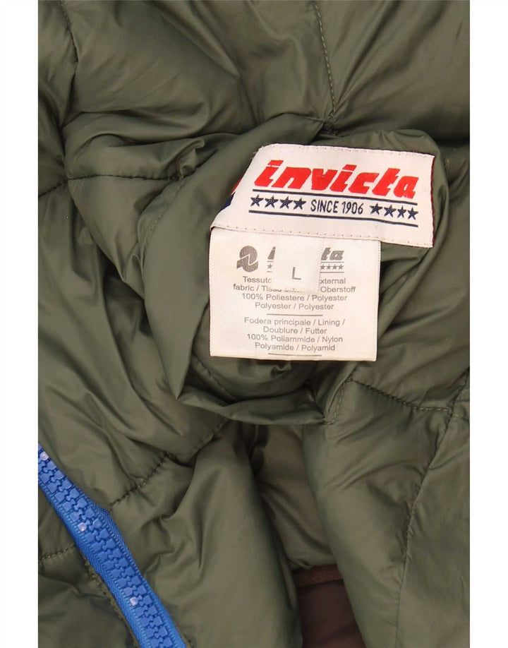 Giacca imbottita reversibile con cappuccio da uomo Invicta UK 40 Large Marrone Poliestere
