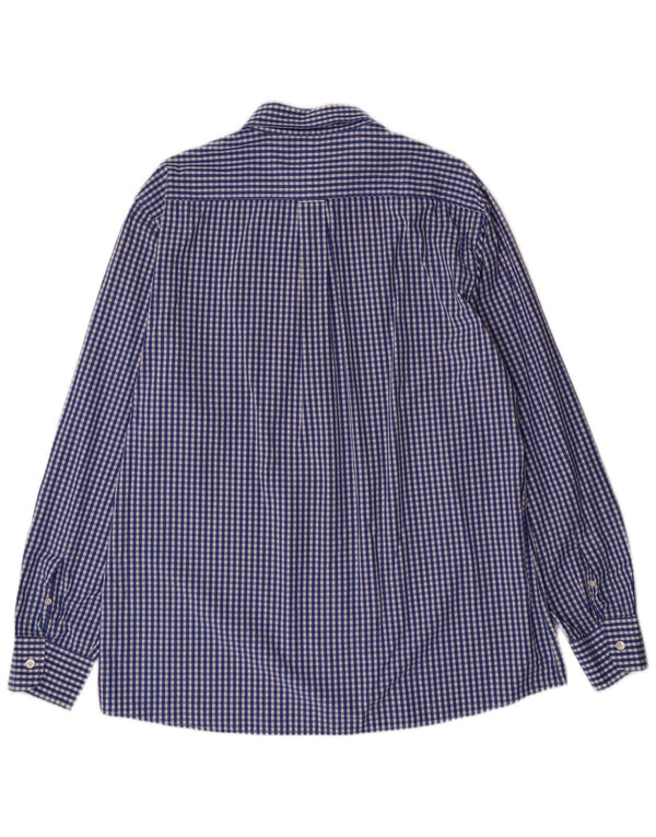 Camicia da uomo Jaeger grande in cotone a quadretti blu
