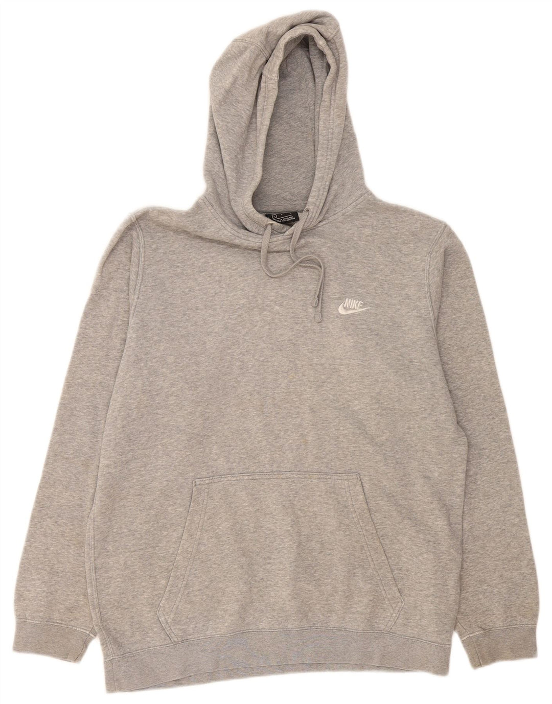 Felpa con cappuccio da uomo Nike Large in cotone chiazzato grigio