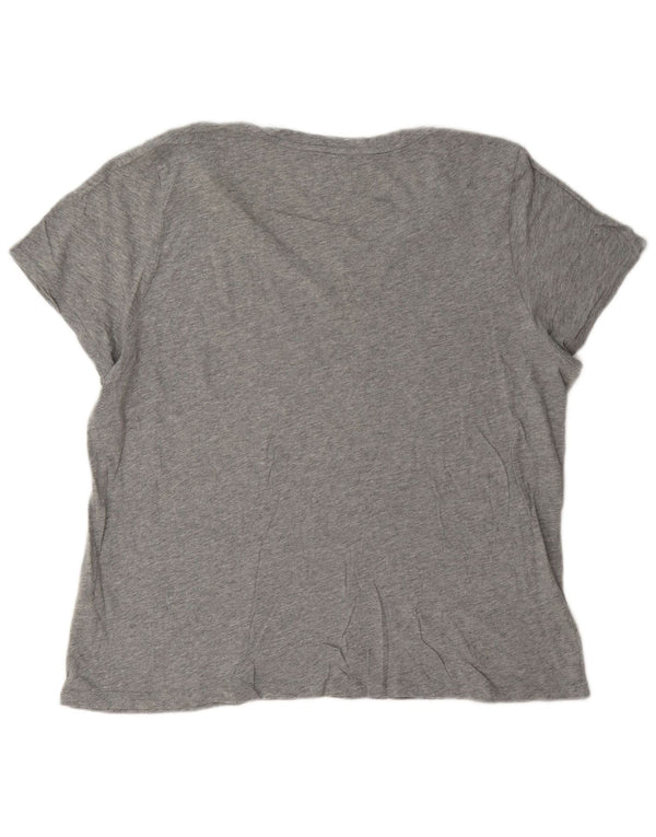 T-shirt grafica da donna con vestibilità rilassata Tommy Hilfiger Top UK 18 XL grigio chiazzato