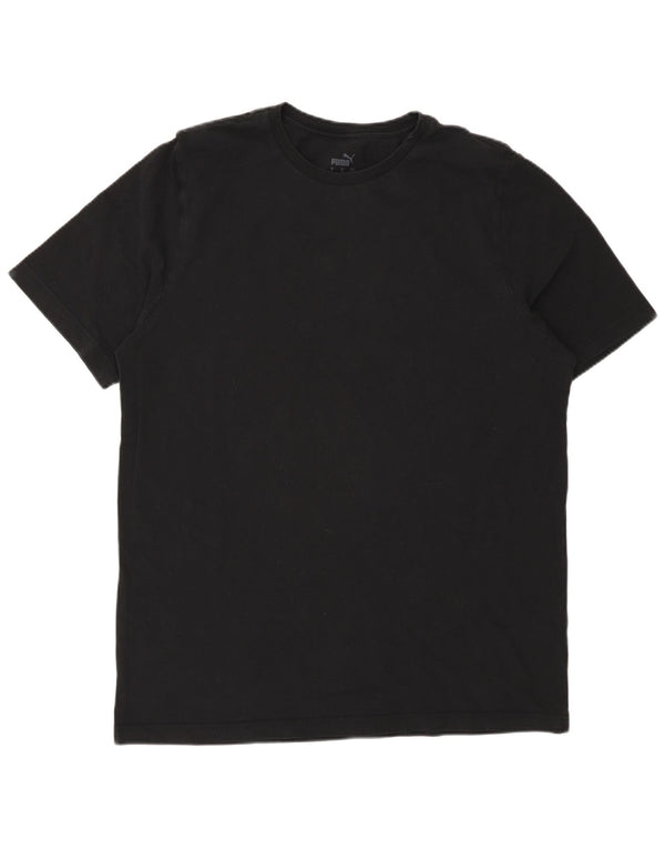 T-shirt da uomo Puma Top Large in cotone nero
