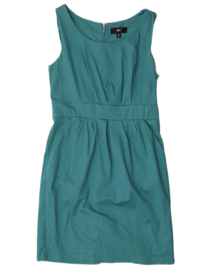 MOSSIMO Womens Sheath Dress US 8 Medium Green Cotton