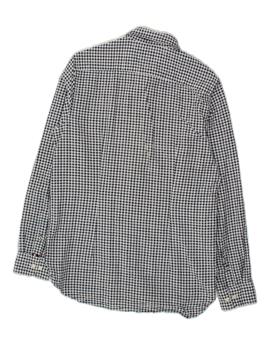 TOMMY HILFIGER Mens Slim Fit Shirt Medium Black Gingham Cotton Vintage Tommy Hilfiger and Second-Hand Tommy Hilfiger from Messina Hembry 