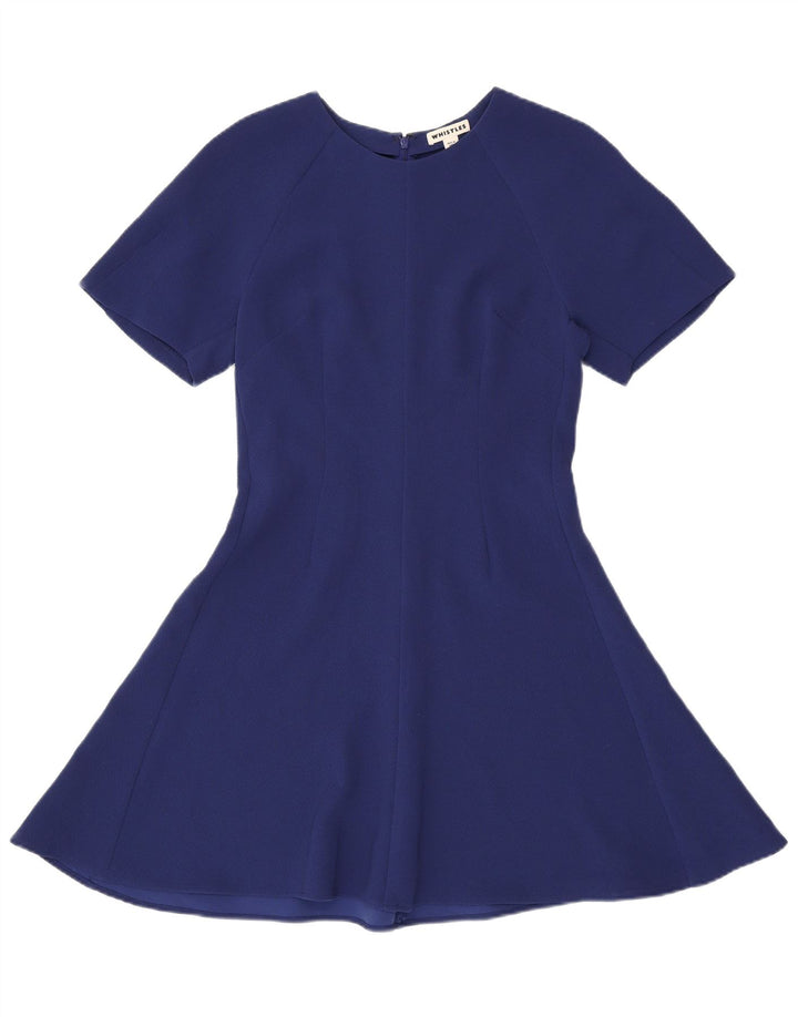 Abito a trapezio da donna WHISTLES UK 12 Medio poliestere blu navy