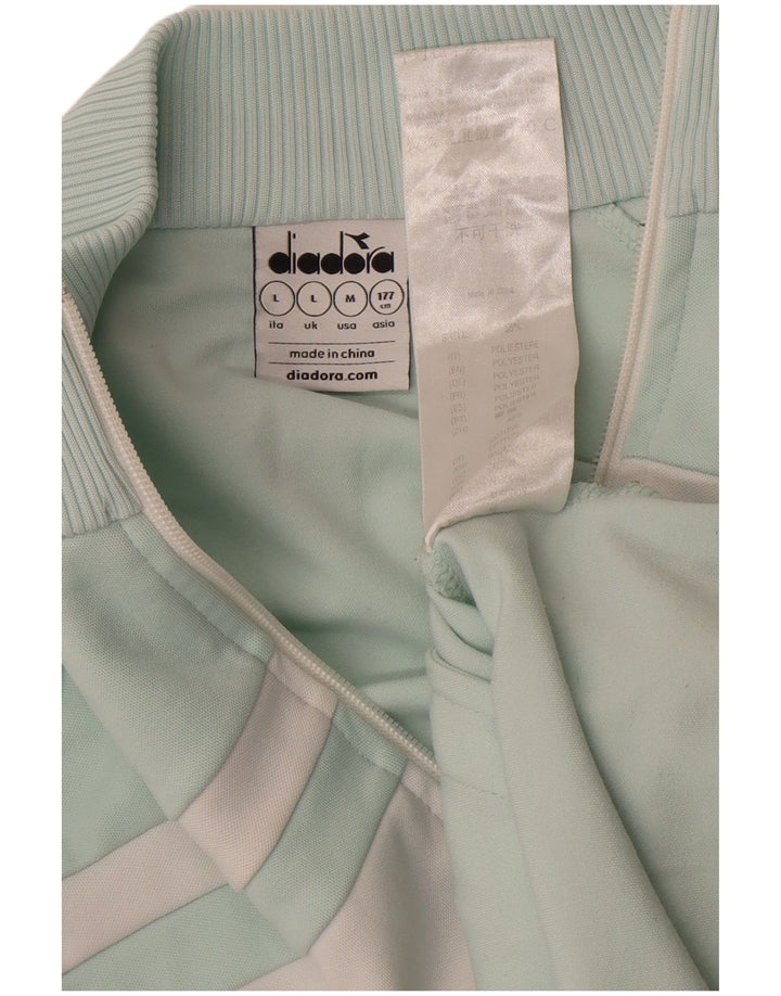 Giacca da ginnastica da donna Diadora Large in poliestere color block verde