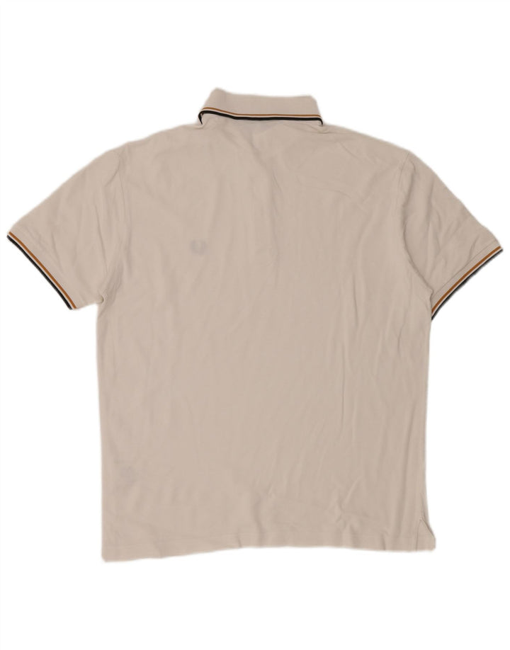 Polo da uomo Fred Perry in cotone bianco medio