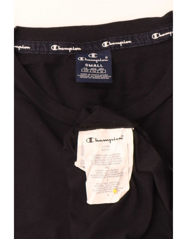 T-shirt da uomo Champion Top piccola in cotone nero