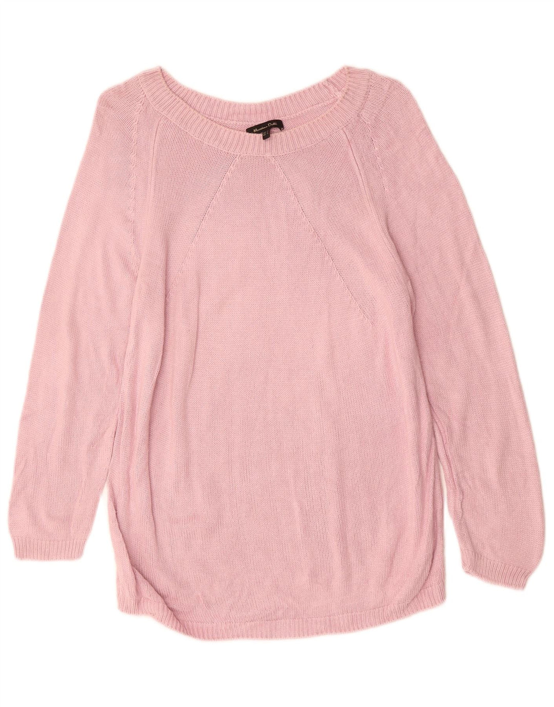 MASSIMO DUTTI Maglione da donna con scollo a barca UK 14 Large Rosa