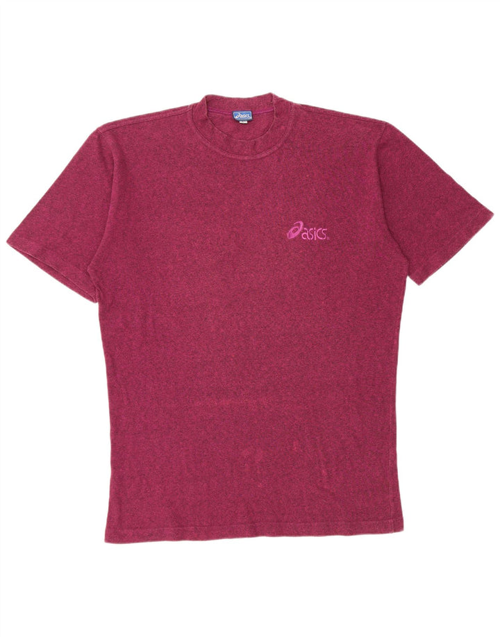 T-shirt da uomo Asics Top grande in cotone screziato bordeaux