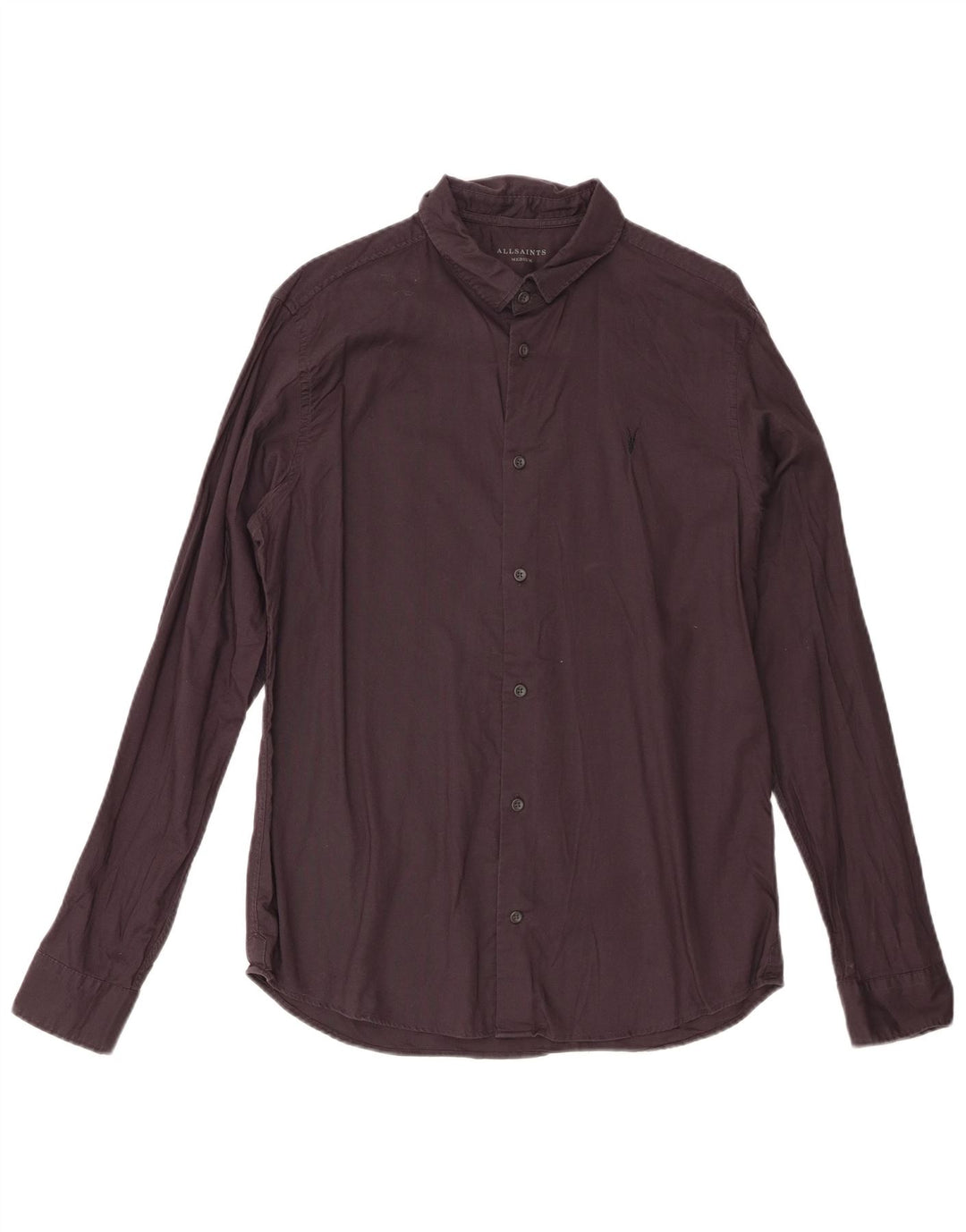 Camicia da uomo All Saints in cotone nero medio