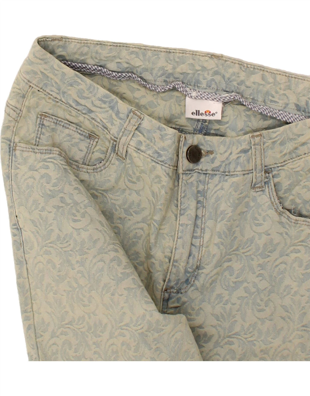 ELLESSE Womens Slim Jeans W31 L31  Blue Paisley Vintage Ellesse and Second-Hand Ellesse from Messina Hembry 
